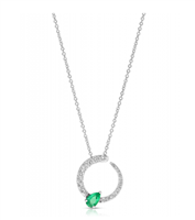 Collier Valentina Callegher Femme in Or blanc Smeraldo 11176*SG0SM - 11176*SG0SM